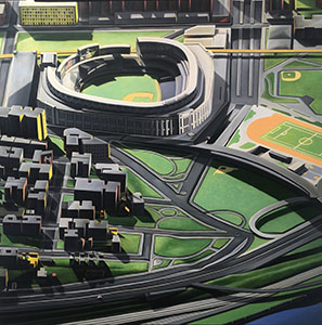 Image of the painting, Yankee Stadium by Glen Hansen